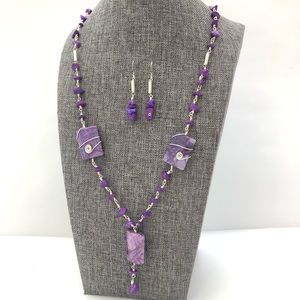 Purple jewelry set
